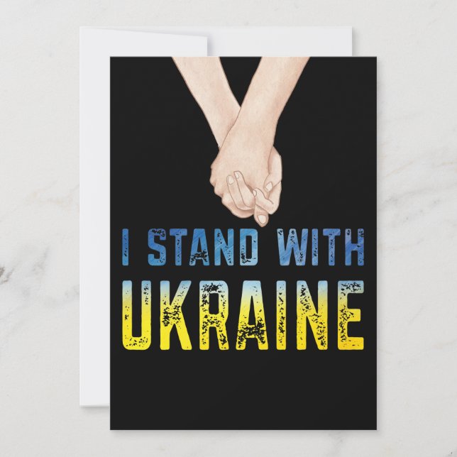 I Stand With Ukraine Shirt Support Ukraine Flag Save The Date (Front)