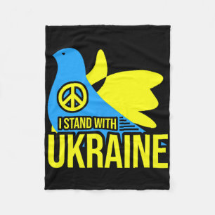 I Stand With Ukraine Shirt Ukraine Flag Volodymyr Fleece Blanket