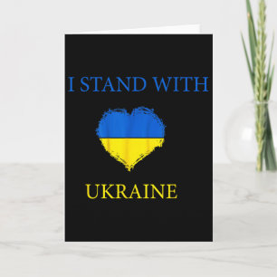 I Stand With Ukraine Shirt Ukrainian Flag Support  Card