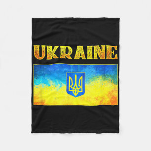 I Stand With Ukraine Shirt Ukrainian Flag Ukraine  Fleece Blanket