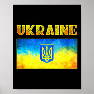 I Stand With Ukraine Shirt Ukrainian Flag Ukraine  Poster