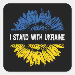 I Stand With Ukraine Square Sticker