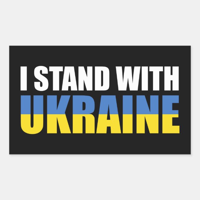 I Stand With Ukraine Sticker (Front)