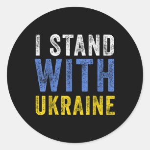 I Stand With Ukraine _ Stop Putin Stop War Support Classic Round Sticker