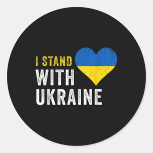 I Stand With Ukraine _ Stop Putin Stop War Support Classic Round Sticker