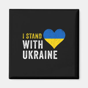 I Stand With Ukraine Stop Putin Stop War Support U Magnet