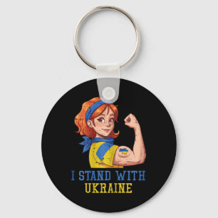 I Stand With Ukraine Strong Woman Unbreakable Wome Keychain