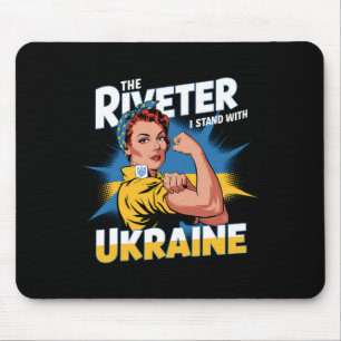 I Stand With Ukraine Strong Women Girls Mouse Pad