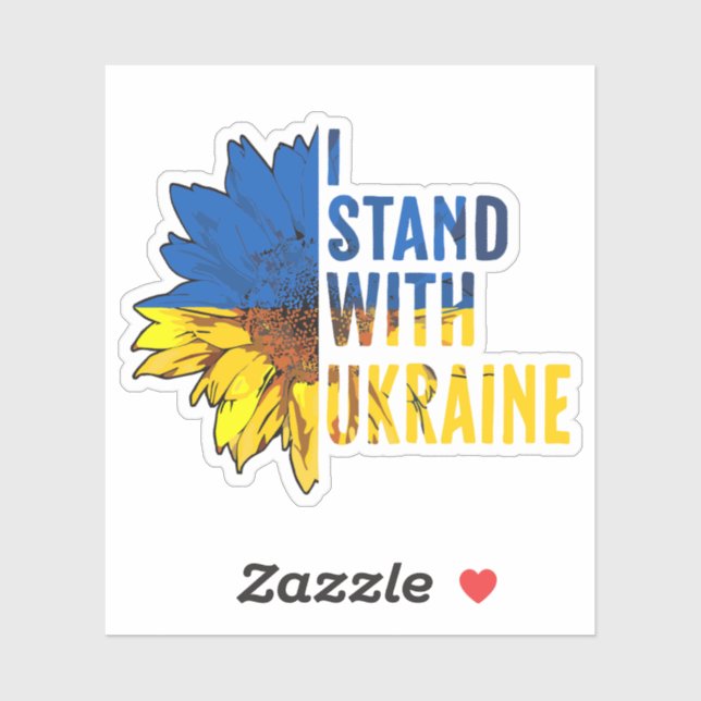 I stand with Ukraine. Sunflower a symbol of Peace. (Sheet)