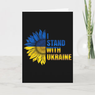 I Stand With Ukraine Sunflower Support Ukrainian F Card