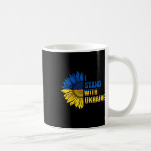 I Stand With Ukraine Sunflower Support Ukrainian F Coffee Mug