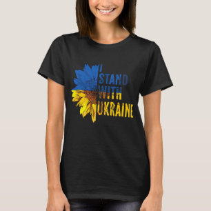I stand with Ukraine. Sunflower symbol of Peace.  T-Shirt