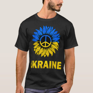I Stand With Ukraine Sunflower  Ukraine Support Uk T-Shirt
