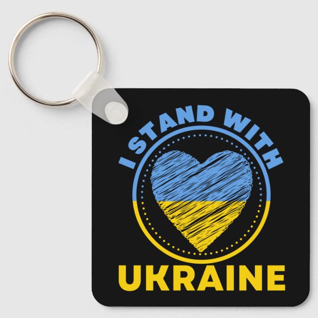 I STAND WITH UKRAINE - SUPPORT KEYCHAIN (Front)