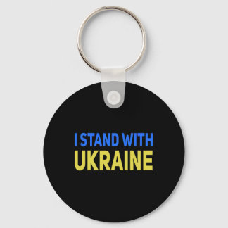 I Stand With Ukraine Support Peace And Save Ukrain Keychain