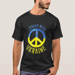 I Stand With Ukraine Support Peace Symbol Vintage T-Shirt