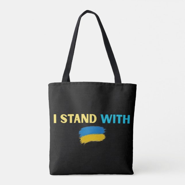 I Stand with Ukraine – Support & Solidarity Design Tote Bag (Back)