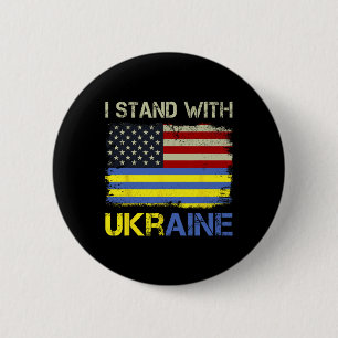 I Stand With Ukraine Support Ukraine 2 Inch Round Button