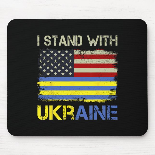 I Stand With Ukraine Support Ukraine  Mouse Pad (Front)