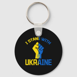 I Stand With Ukraine - Support Ukraine - Pray For Keychain