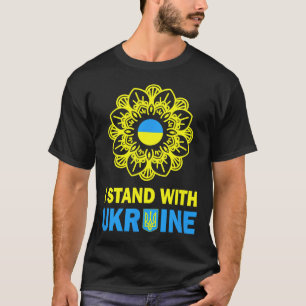 I Stand With Ukraine Support Ukraine Sunflower Shi T-Shirt