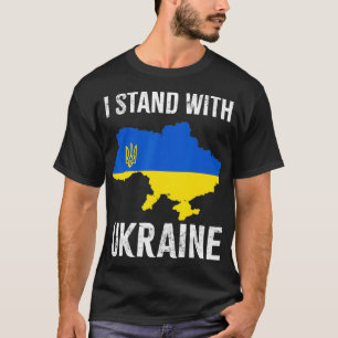 I Stand With Ukraine Support UKRAINE Ukrainian Ame T-Shirt