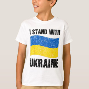 I Stand With Ukraine Support Ukraine Ukrainian Fla T-Shirt