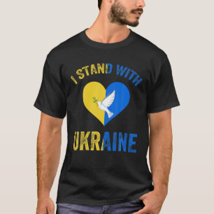 I Stand With Ukraine Support Ukraine Ukrainian Fla T-Shirt