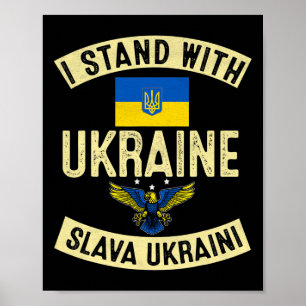I Stand With Ukraine Support Ukraine Ukrainian Poster