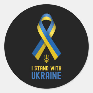 I Stand With Ukraine Support Ukraine War Ukrainian Classic Round Sticker