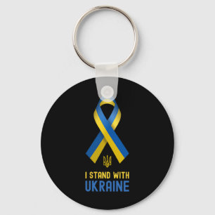 I Stand With Ukraine Support Ukraine War Ukrainian Keychain