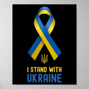I Stand With Ukraine Support Ukraine War Ukrainian Poster