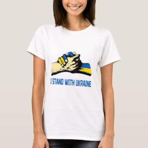 I Stand With Ukraine Supporting Hands Peace Ukrain T-Shirt