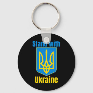 I Stand With Ukraine Tee Shirt I Support Ukrainian Keychain