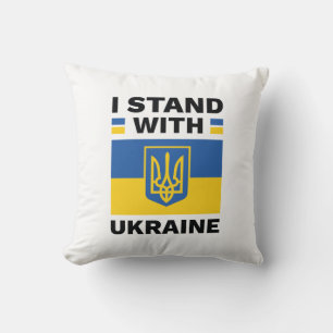I Stand With Ukraine Throw Pillow