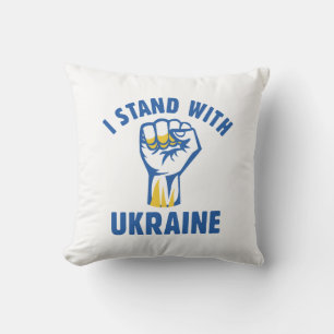 I Stand With Ukraine Throw Pillow