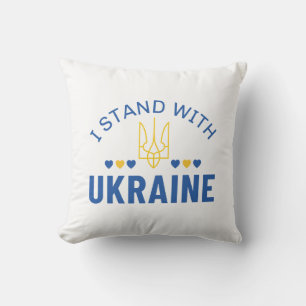 I Stand With Ukraine Throw Pillow