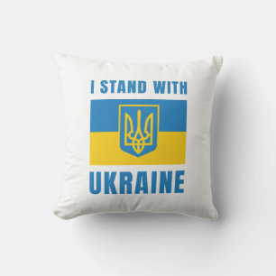 I Stand With Ukraine Throw Pillow