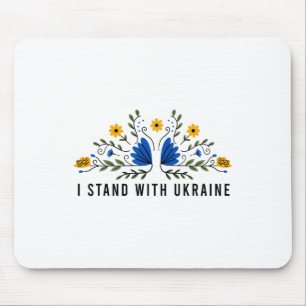 I Stand With Ukraine Ukraine Flag Sunflower Vintag Mouse Pad