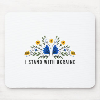 I Stand With Ukraine Ukraine Flag Sunflower Vintag Mouse Pad