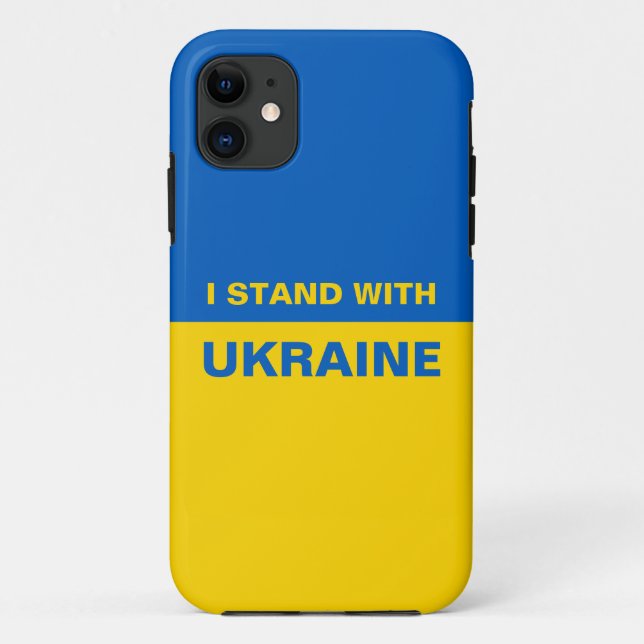 I Stand with Ukraine Ukrainian Flag Case-Mate iPhone Case (Back)