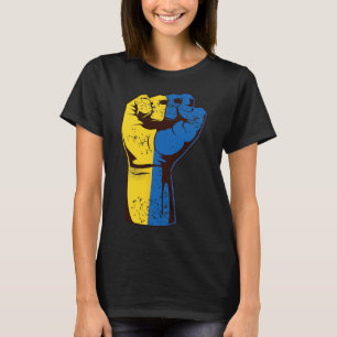 I Stand With Ukraine Ukrainian Flag Fist Ukraine T-Shirt