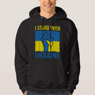 I Stand with Ukraine, Ukrainian Flag Free Ukraine Hoodie