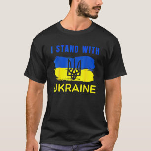 I Stand With Ukraine Ukrainian Flag Support Ukrain T-Shirt
