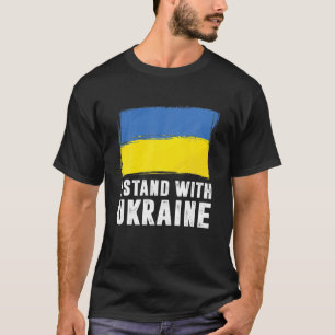 I Stand With Ukraine Ukrainian Flag Supporting Ukr T-Shirt