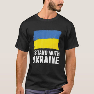 I Stand With Ukraine Ukrainian Flag Supporting Ukr T-Shirt