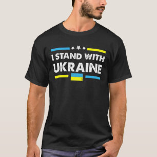 I Stand With Ukraine Ukrainian Flag Supporting Ukr T-Shirt