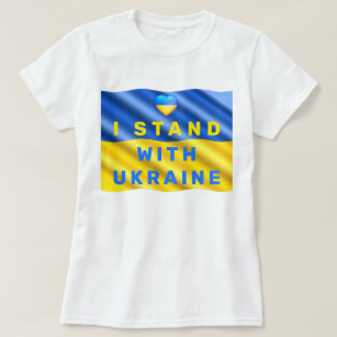I Stand With Ukraine Ukrainian Flag T-Shirt