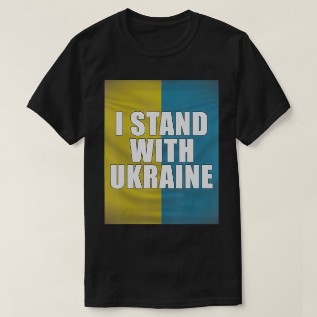 I Stand With Ukraine Ukrainian Pray For Save Ukrai T-Shirt (Design Front)
