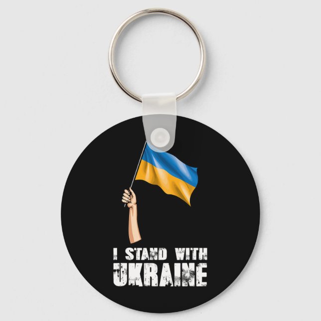 I Stand With Ukraine Ukrainian Pride 1  Keychain (Front)